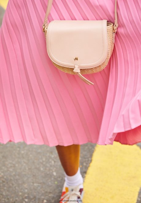Anna Field Women Across Body Bag Beige/Pink H42J4Z2503