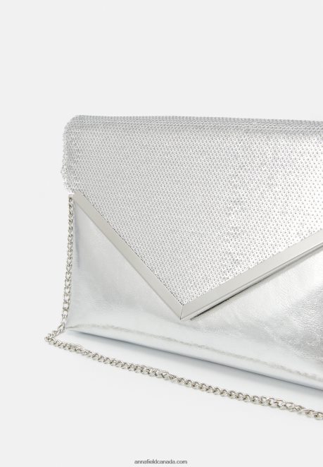 Anna Field Women Clutch 104 Silver H42J4Z2429