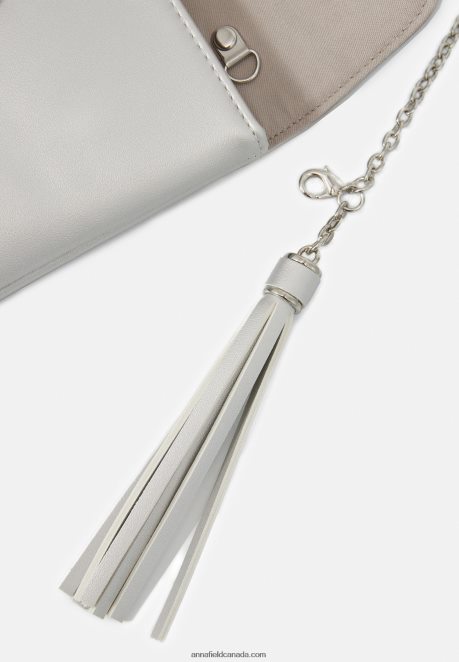 Anna Field Women Clutch 971 Silver-Coloured H42J4Z2444