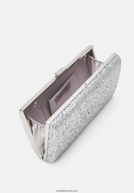 Anna Field Women Clutch Silver H42J4Z2404