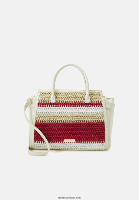 Anna Field Women Handbag Off-White/Red H42J4Z2357