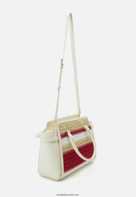 Anna Field Women Handbag Off-White/Red H42J4Z2357