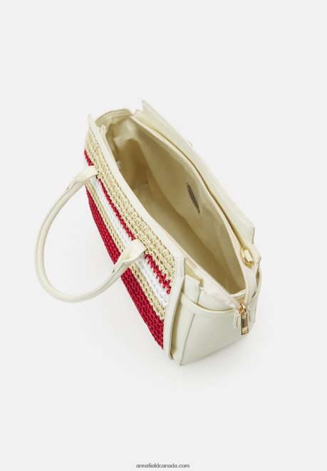 Anna Field Women Handbag Off-White/Red H42J4Z2357