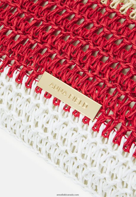 Anna Field Women Handbag Off-White/Red H42J4Z2357