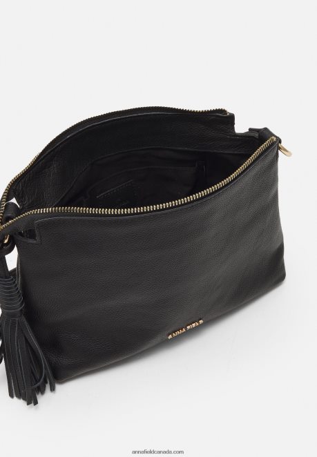Anna Field Women Leather Across Body Bag Black H42J4Z2538