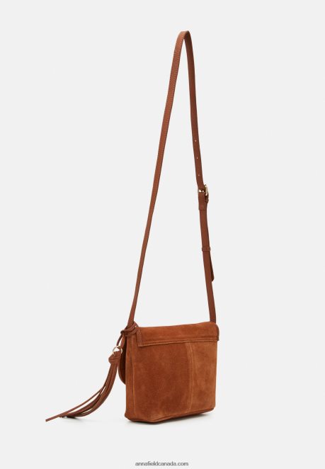 Anna Field Women Leather Across Body Bag Cognac H42J4Z2528