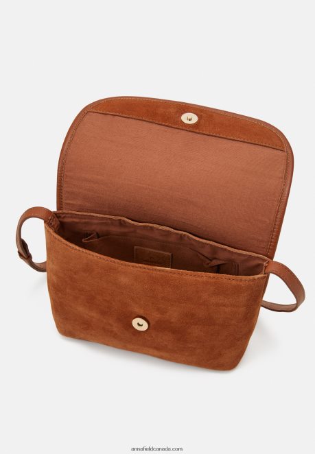Anna Field Women Leather Across Body Bag Cognac H42J4Z2528