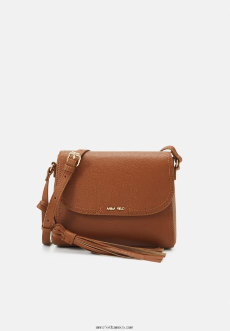Anna Field Women Leather Across Body Bag Cognac H42J4Z2529