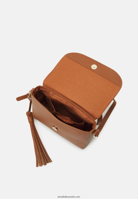 Anna Field Women Leather Across Body Bag Cognac H42J4Z2529