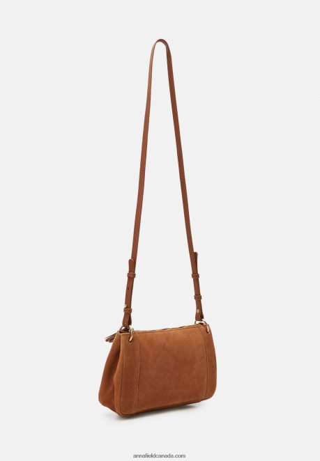 Anna Field Women Leather Across Body Bag Cognac H42J4Z2532