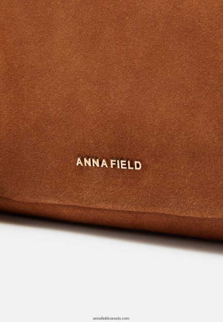 Anna Field Women Leather Across Body Bag Cognac H42J4Z2532