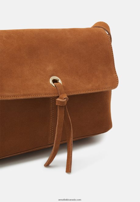 Anna Field Women Leather Across Body Bag Cognac H42J4Z2554