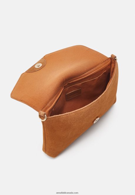 Anna Field Women Leather Clutch Cognac H42J4Z2410