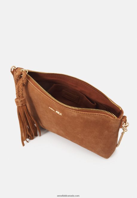 Anna Field Women Leather Clutch Cognac H42J4Z2438