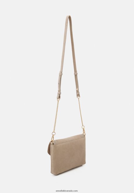Anna Field Women Leather Clutch Taupe H42J4Z2415