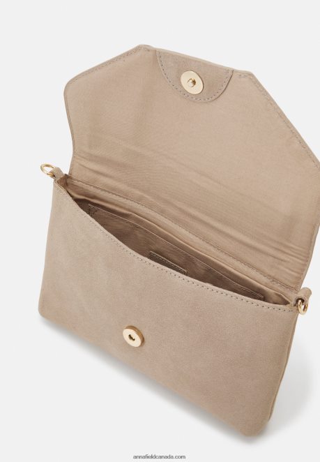 Anna Field Women Leather Clutch Taupe H42J4Z2415