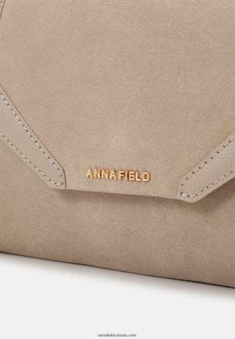 Anna Field Women Leather Clutch Taupe H42J4Z2415