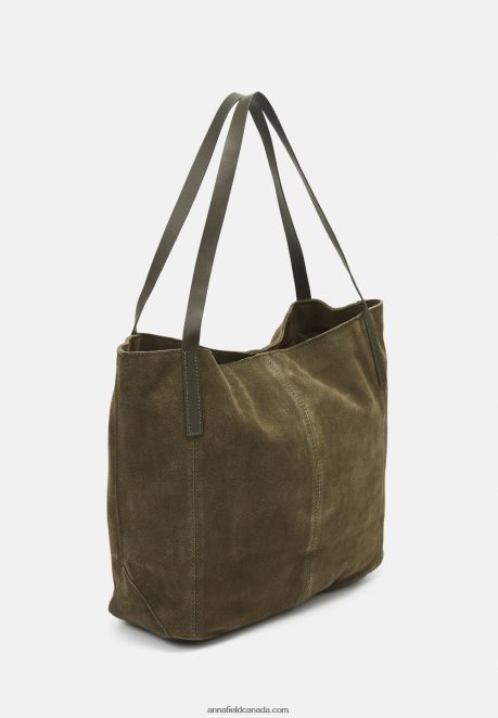 Anna Field Women Leather Handbag Khaki H42J4Z2359