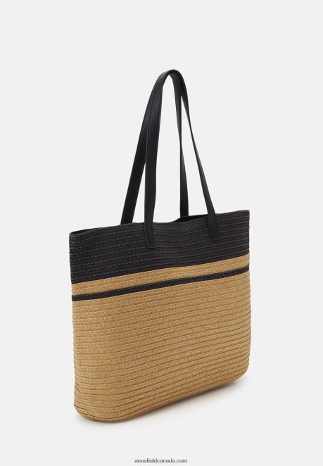 Anna Field Women Tote Bag Beige/Black H42J4Z2478