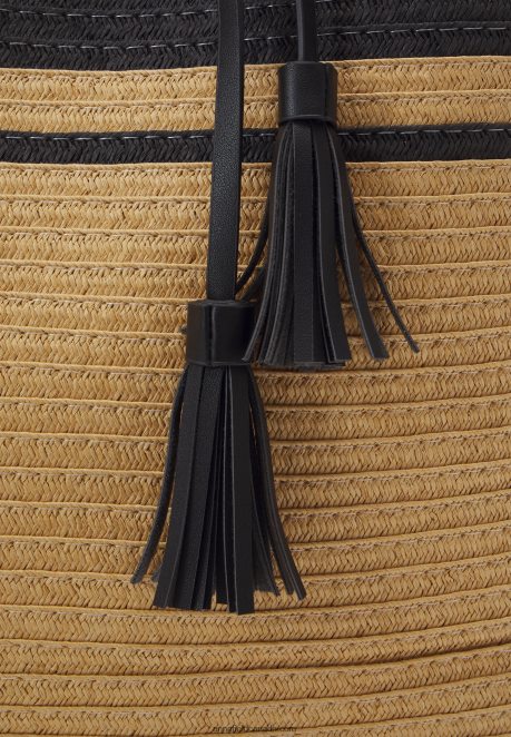 Anna Field Women Tote Bag Beige/Black H42J4Z2478
