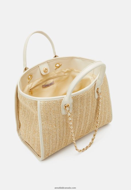 Anna Field Women Tote Bag Off-White H42J4Z2463