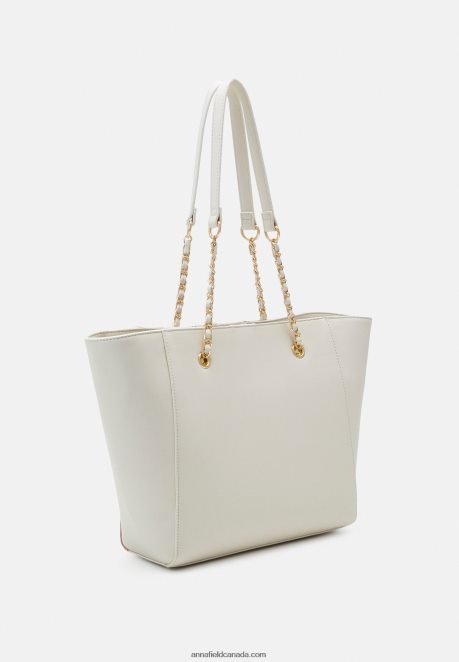 Anna Field Women Tote Bag Off-White/Pink H42J4Z2481