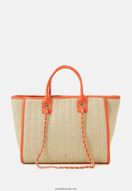 Anna Field Women Tote Bag Orange H42J4Z2460