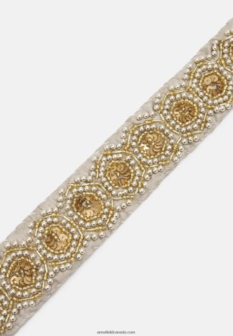 Anna Field Women Belt Beige/Gold-Coloured H42J4Z2741