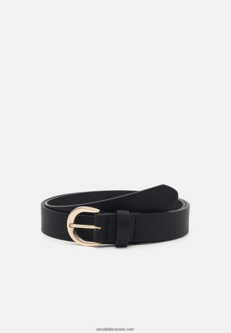 Anna Field Women Belt Black/Gold-Coloured H42J4Z2739