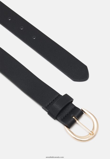 Anna Field Women Belt Black/Gold-Coloured H42J4Z2739