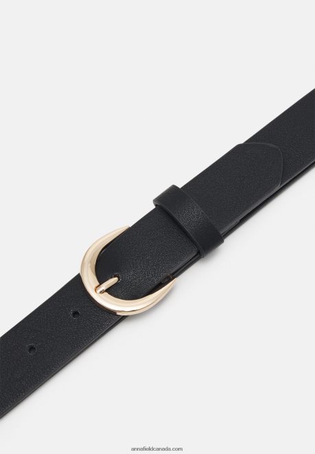 Anna Field Women Belt Black/Gold-Coloured H42J4Z2739