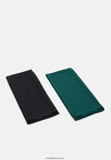 Anna Field Women 2 Pack Headscarf Black/Green H42J4Z2707