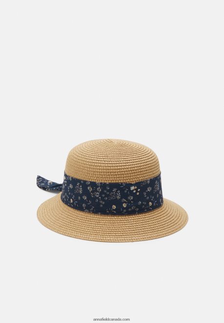 Anna Field Women Hat Tan/Dark Blue H42J4Z2721