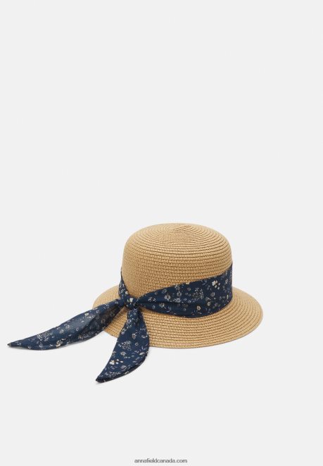 Anna Field Women Hat Tan/Dark Blue H42J4Z2721