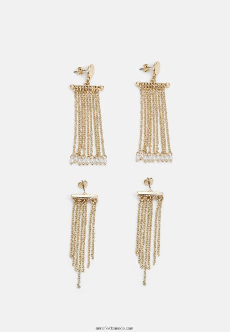 Anna Field Women 2 Pack Earrings Gold-Coloured H42J4Z2660