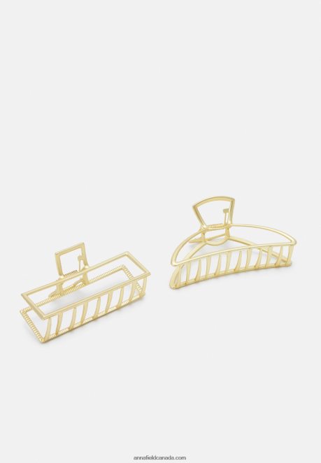 Anna Field Women 2 Pack Hair Styling Accessory Gold-Coloured H42J4Z2669