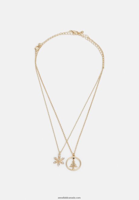 Anna Field Women 4 Pack Necklace Gold-Coloured H42J4Z2658