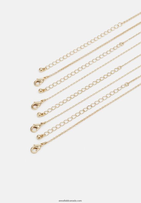 Anna Field Women 4 Pack Necklace Gold-Coloured H42J4Z2658