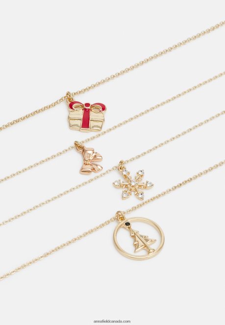 Anna Field Women 4 Pack Necklace Gold-Coloured H42J4Z2658