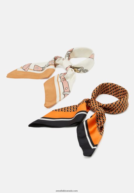 Anna Field Women 2 Pack Foulard Brown/Off-White H42J4Z2833