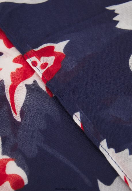 Anna Field Women Scarf Blue/Red H42J4Z2825