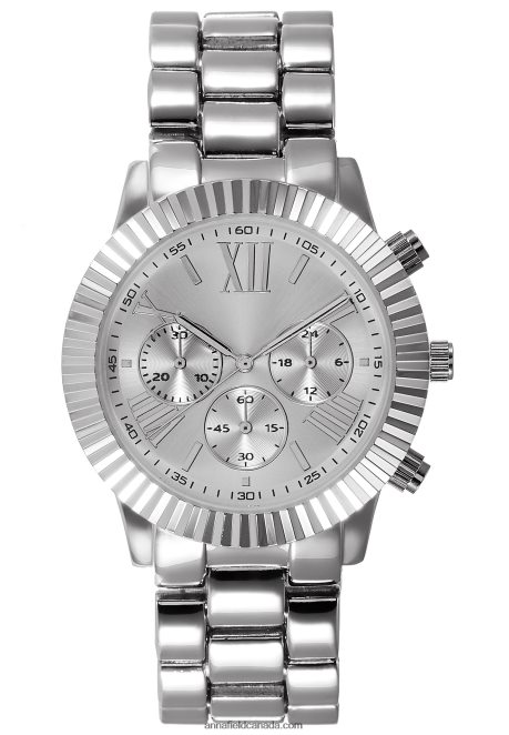 Anna Field Women Chronograph Watch Silver-Coloured H42J4Z2793