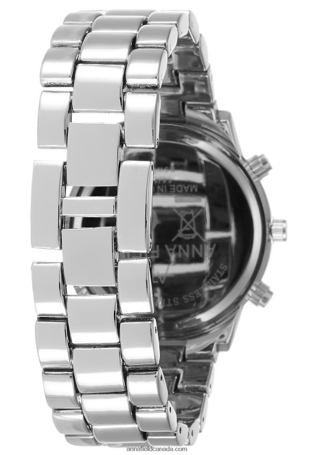 Anna Field Women Chronograph Watch Silver-Coloured H42J4Z2793