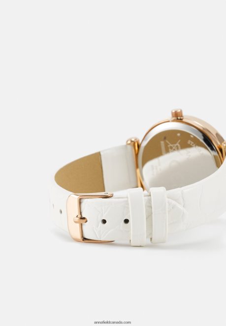 Anna Field Women Watch White/Rose Gold-Coloured H42J4Z2780