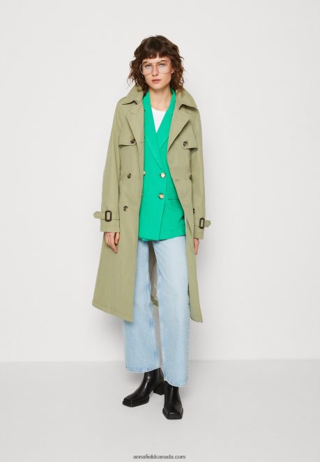 Anna Field Women Short Coat Green H42J4Z718