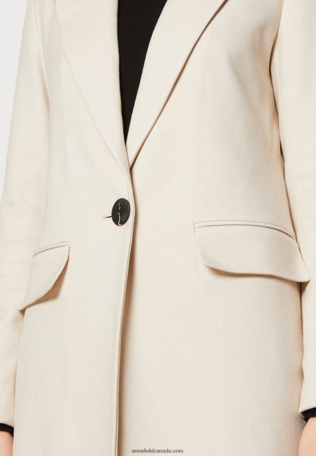 Anna Field Women Classic Coat Beige H42J4Z911