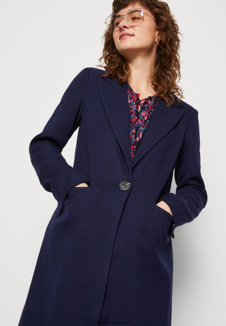 Anna Field Women Classic Coat Dark Blue H42J4Z910