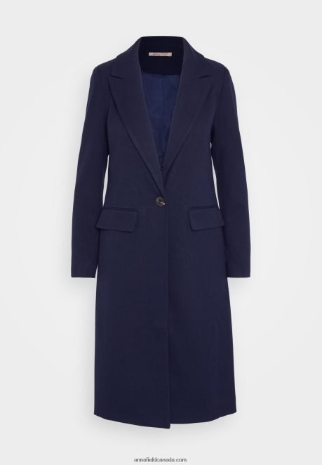 Anna Field Women Classic Coat Dark Blue H42J4Z910