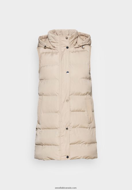 Anna Field Women Waistcoat Beige H42J4Z732