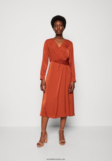 Anna Field Women Cocktail Dress Party Dress Brown H42J4Z54